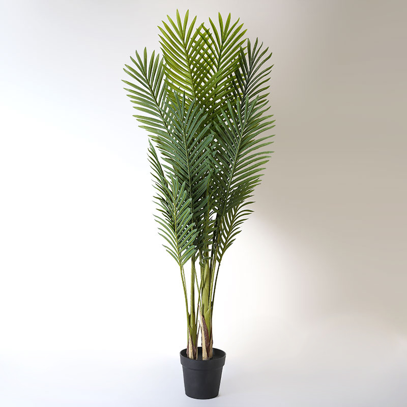 Artificial Alocasia Tree in Black Matte Planter's Pot