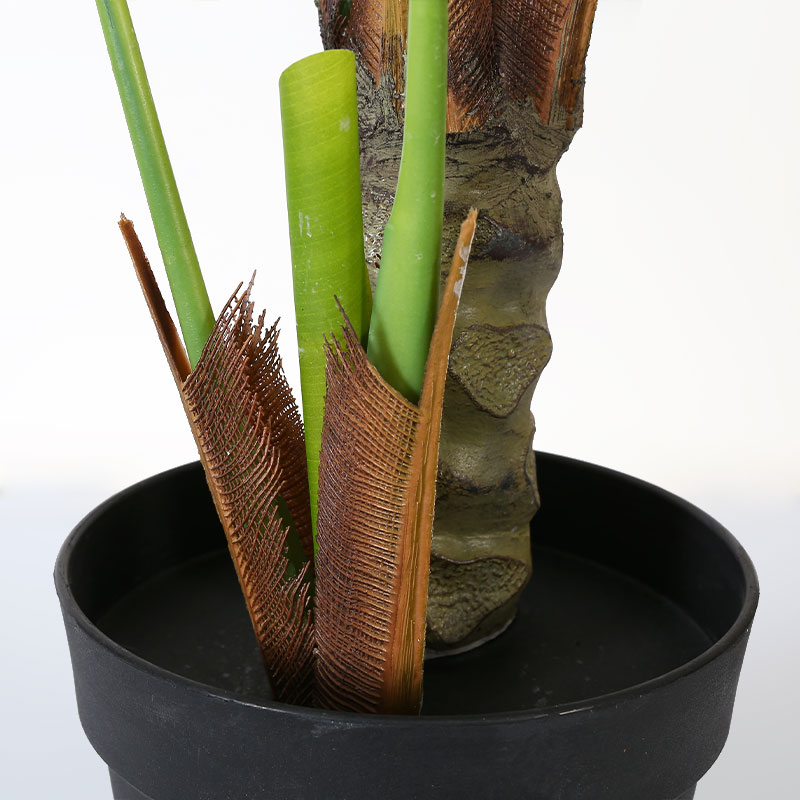Artificial Alocasia Tree in Black Matte Planter's Pot