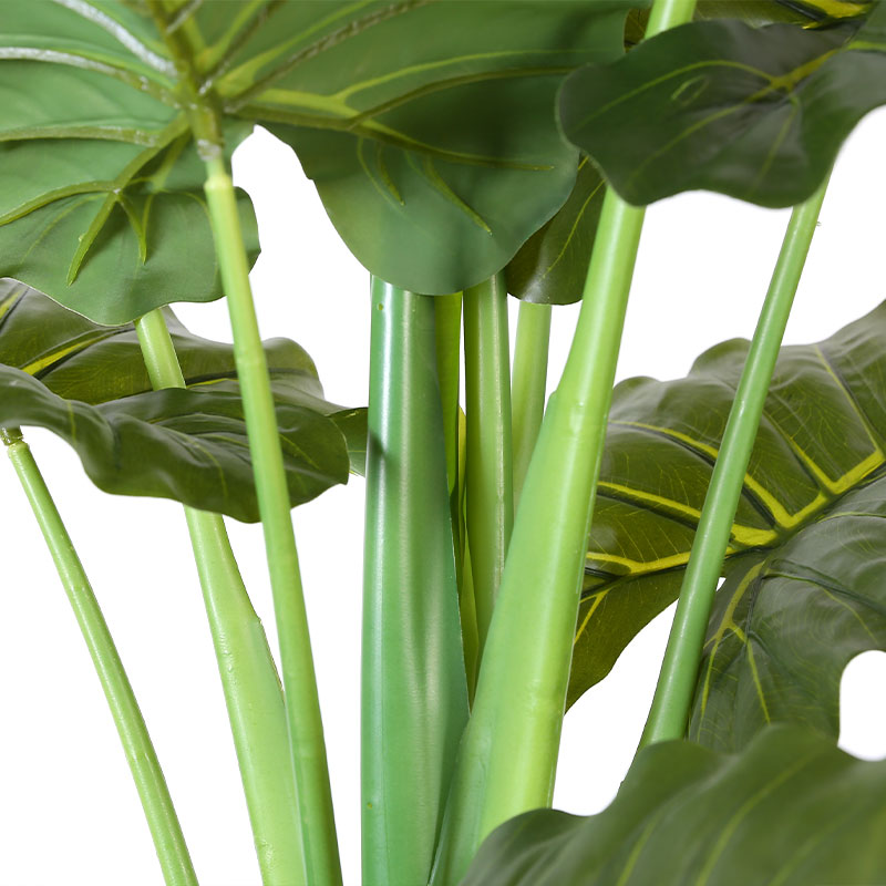 Artificial Alocasia Tree in Black Matte Planter's Pot